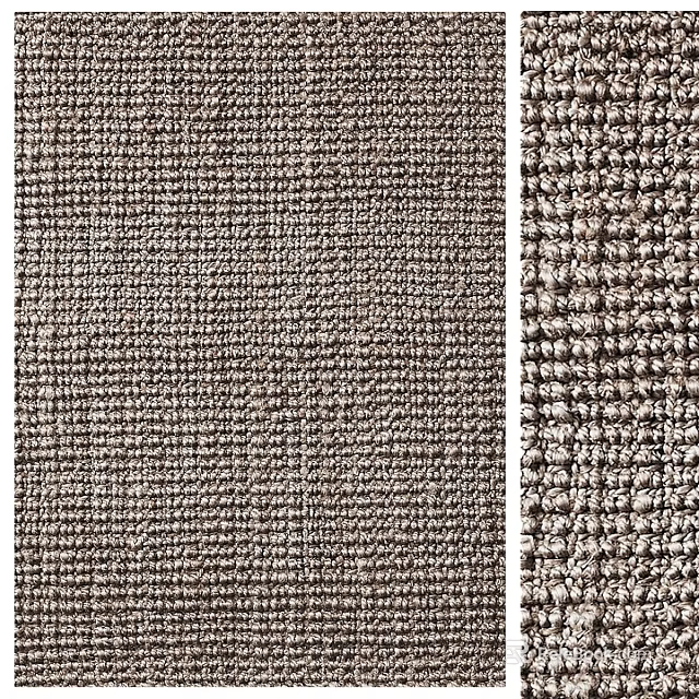 Textured Square Rug With Woven Pattern And Neutral Tones For Modern Home Decor 3d model 