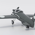 Modern toy plane cartoon plane 3d model