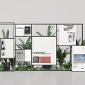 Modern Meichen Landscape Window Poster Board Display Stand Plant Meichen Window Meichen Billboard Display Board 3d model