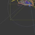 Aerial View Planning of Waterfront Residential Area With Green Spaces and Buildings