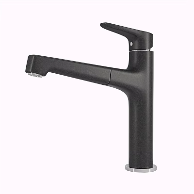 Modern Kitchen Faucet with Curved Handle and Extended Swivel Spout Design 3d model