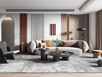 modern living room 3d model