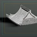 Traditional Chinese Architecture Roof With Curved Eaves And Tile Structure