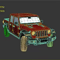 Pink Jeep Style Pickup Truck With Black Accents And Off Road Design