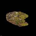 Natural Stone and Wood Decor with Lush Green Moss and Rustic Texture