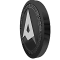 Binary Code Encircled Circular Icon Featuring White Triangle Digital Design 3d model