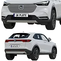 White Honda SUV Exterior Design With Modern Headlights And Rear Taillights
