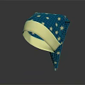 Stylish Blue Hat With Yellow Stars And Yellow Trim Design For Casual Look