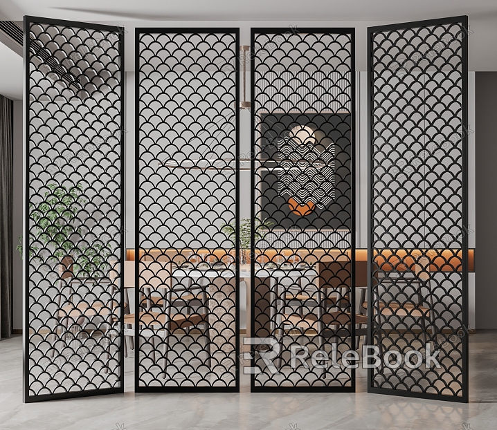 New Chinese Style Screen Screen Partition model