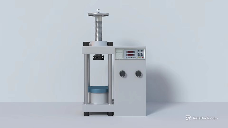 Sturdy Industrial Equipment with Precision Metal Frame Digital Display Control Knobs and Testing Platform 3d model 