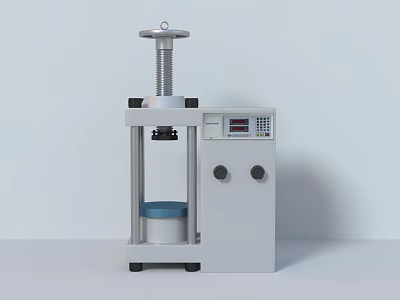 Sturdy Industrial Equipment with Precision Metal Frame Digital Display Control Knobs and Testing Platform 3d model
