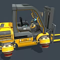 Sci-fi Hover Forklift Forklift Flying Future Car Hover Car Cartoon Car Spaceship 3d model