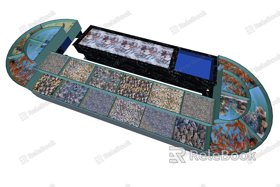 Modern Seafood Pond Fish Tank model