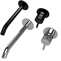 Modern Design Faucets With Chrome And Matte Black Finishes And Sleek Curved Spouts