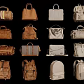 Assorted Stylish Leather Canvas Bags Collection With Backpacks Handbags Duffel