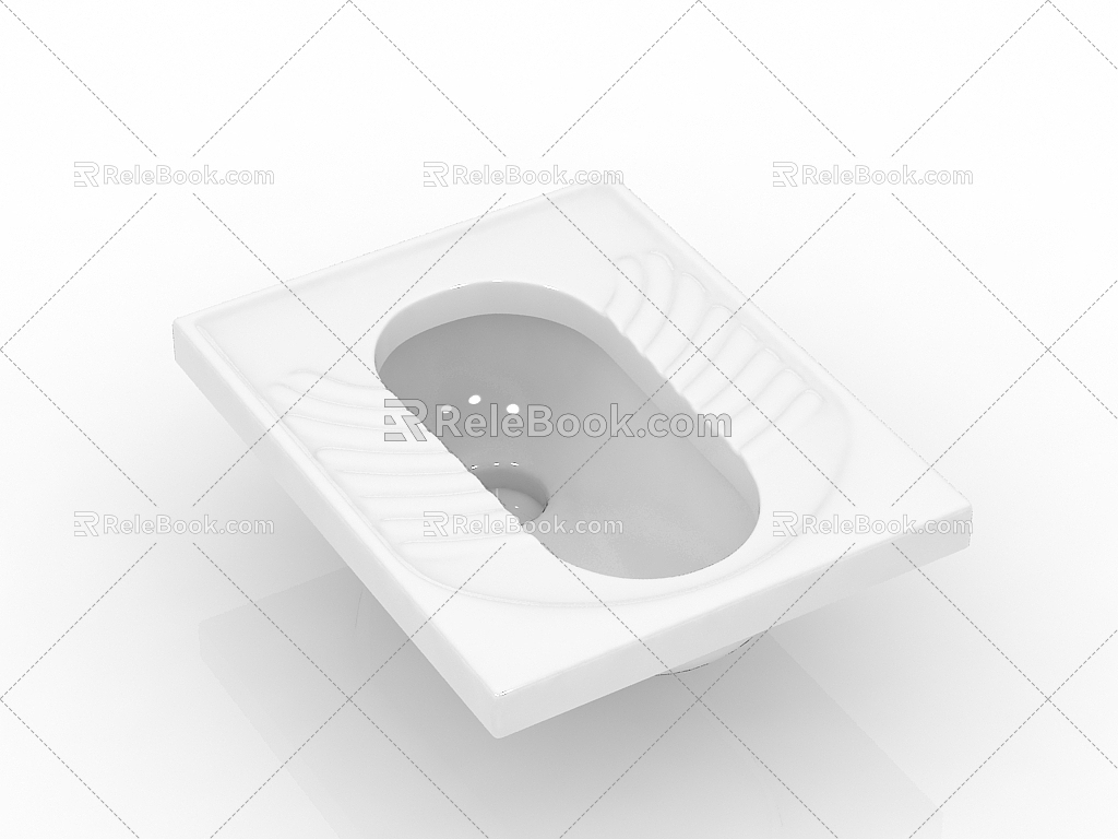 Modern squatting pan 3d model