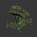 Camouflage Military Weapon Launcher System With Tactical Mobile Stand Structure 3d model