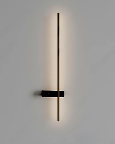 Modern Minimalist Wall Lamp With Metal Body On White Wall Soft Ambient Lighting 3d model
