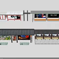 Traditional And Modern Style Bus Shelters With Canopies Advertising Panels And Seats