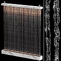 Elegant Garden Water Feature With Sparkling Vertical Curtain And Marble Base