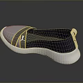 Gray Blue and White Casual Slip On Shoes with Comfortable Lightweight Design and Logo