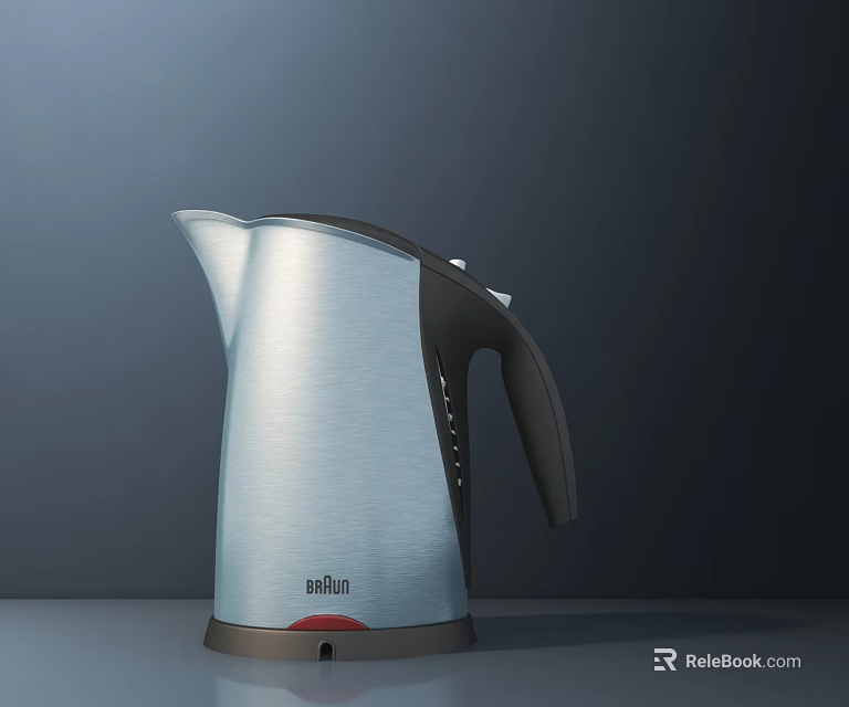 Braun Stainless Steel Electric Kettle With Modern Sleek Design For Household Use 3d model 