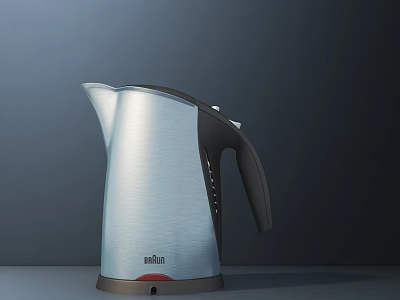 Braun Stainless Steel Electric Kettle With Modern Sleek Design For Household Use 3d model
