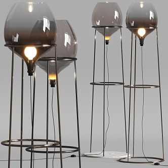 Glass floor lamp 3d model