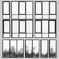 Various Modern Casement Window Designs With Black Frames And Clear Glass Panels