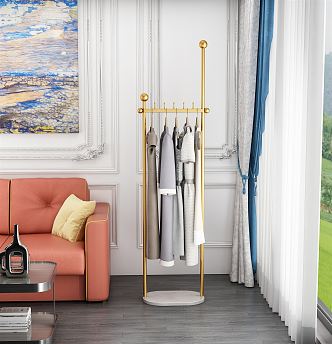 Light Luxury Clothes Hanger Coat Rack 3d model