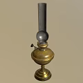 Classic Brass Oil Lamp With Glass Globe And Ornate Base Design