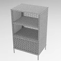 Three Tier Mesh Wire Shelf for Home Storage with Metal Legs