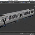 Stylish Modern Silver Subway Train With Multiple Windows And Doors Design 3d model