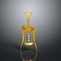 Golden Corkscrew With Gear Design Spiral Tip And Stable Stand For Home Use