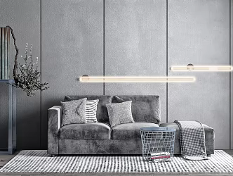 Modern Living Room Sofa Coffee Table 3d model
