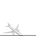 White Commercial Passenger Airplane Model With Detailed Fuselage Wings And Tail Section