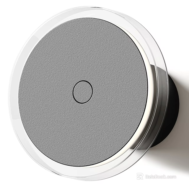 Modern Round Wall Light With Transparent Frame And Gray Panel Soft Illumination Design 3d model 