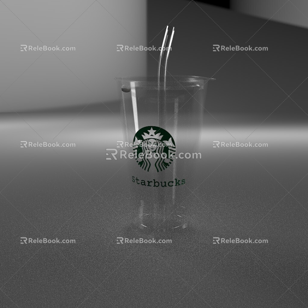 Glass Cup Coffee Cup Starbucks 3d model