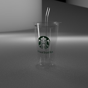 Glass Cup Coffee Cup Starbucks 3d model