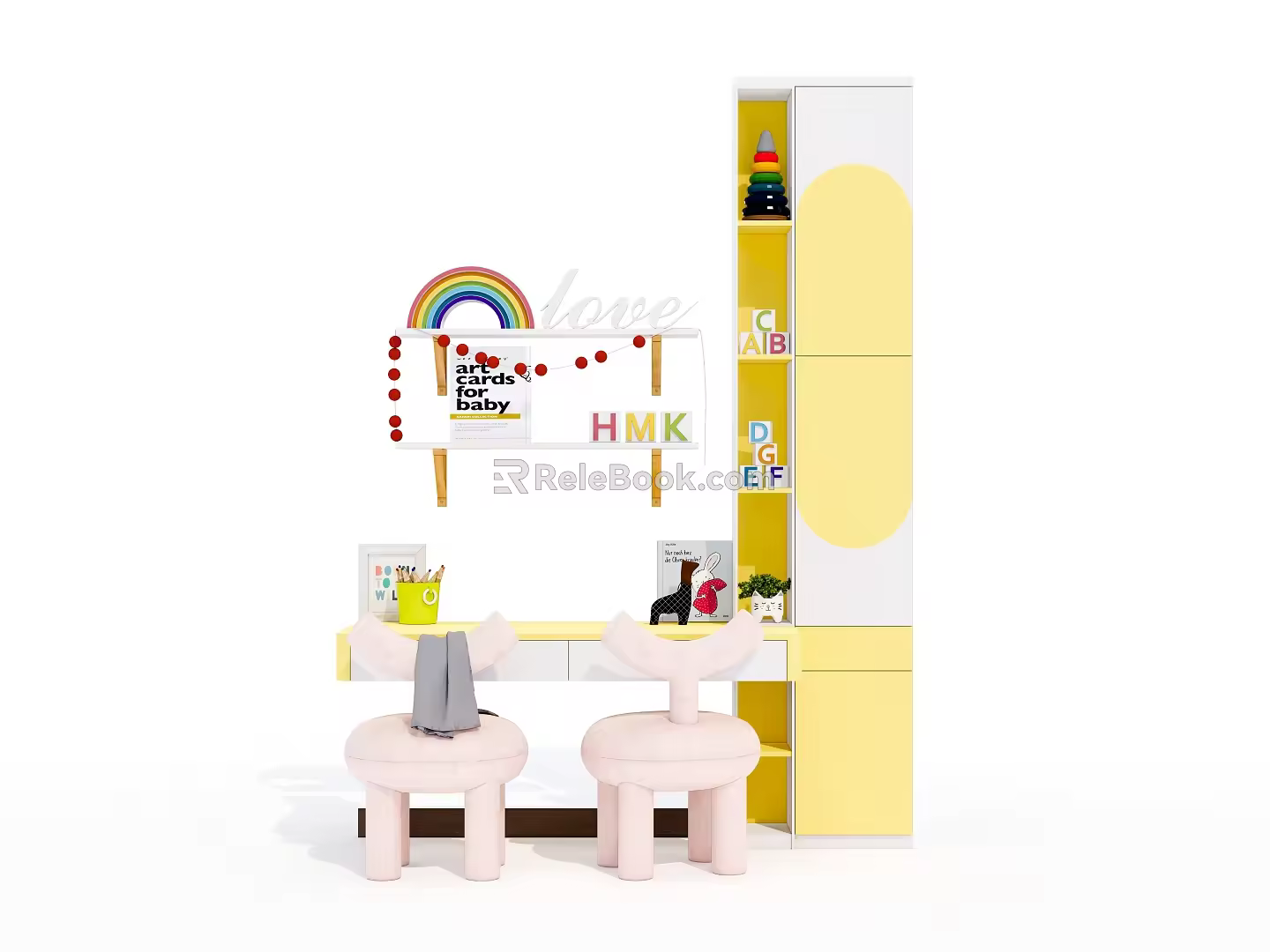 Modern Children's Tables and Chairs Simple Children's Tables and Chairs 3d model