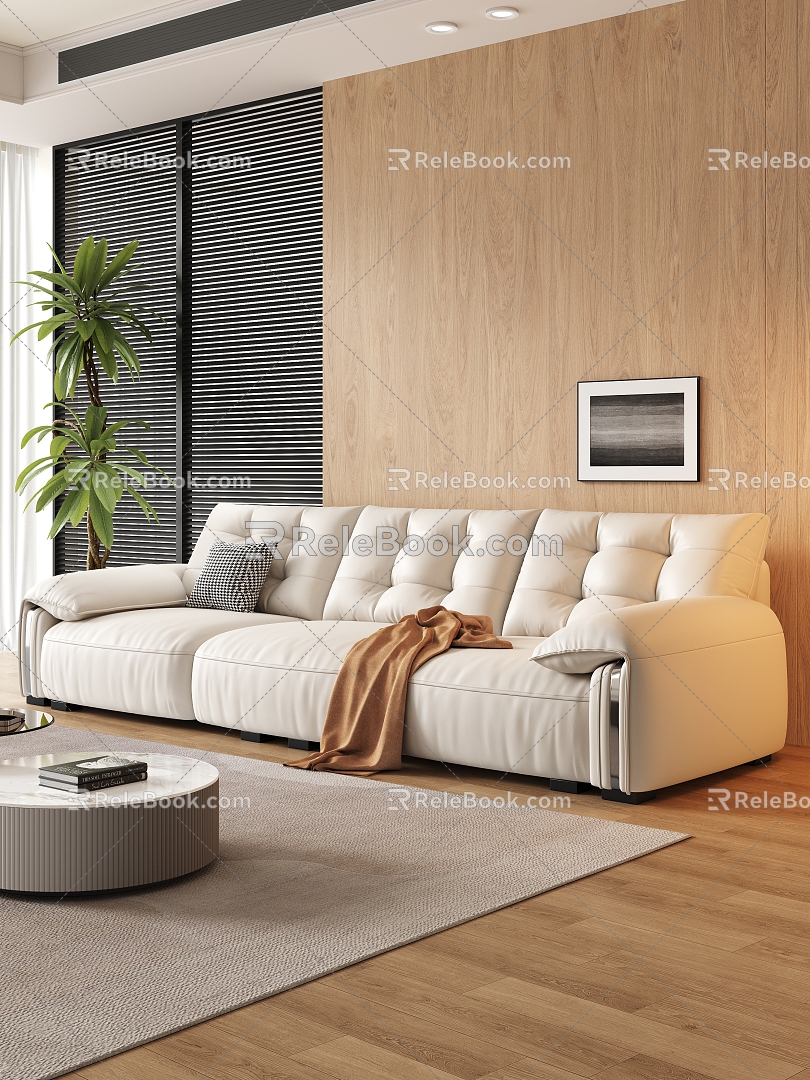 Modern three-seat sofa model