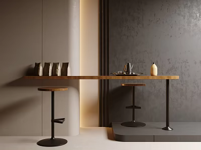 Modern Bar Chair Antique Bar Chair Coffee Stool 3d model