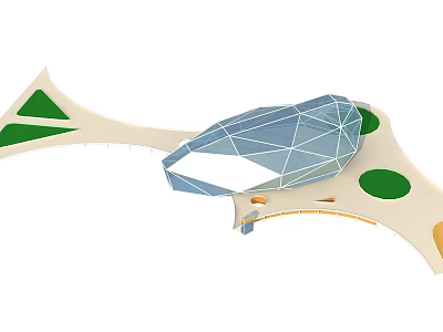 Modern Architecture Diamond Hall 3d model Modern Architecture Diamond Hall 3d model