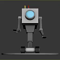 Silver Robot With Blue Eye Red Yellow Wires Tracks Base Engraved What Is My Purpose