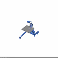 Industrial Blue Metal Mechanical Equipment With Stable Platform Gear And Wheels