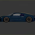 Light Blue Luxury Sports Car With Streamlined Design Yellow Accent Lines And Black Wheels