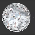 Decorative Ornament Set With Transparent Sphere Snow Scene Small Houses And Snowmen