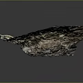 Natural Rock with Layered Structure White Light Brown Dark Gray Natural Texture and Fracture Marks