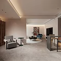 Modern Basement Interior Design With Sofa Coffee Table Round Rug And Wall Art