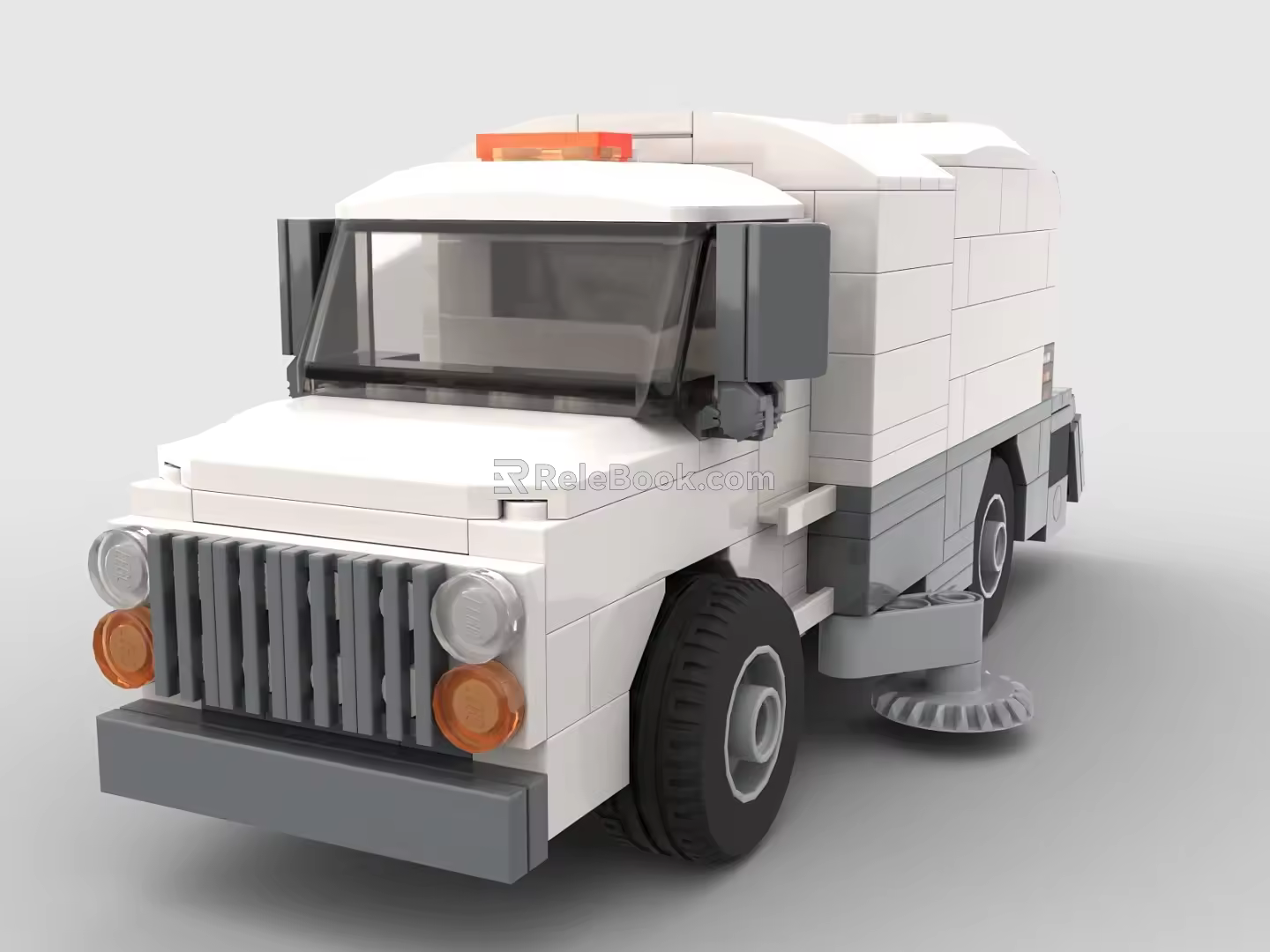 Lego toy building blocks sweeper car cleaning car 3d model